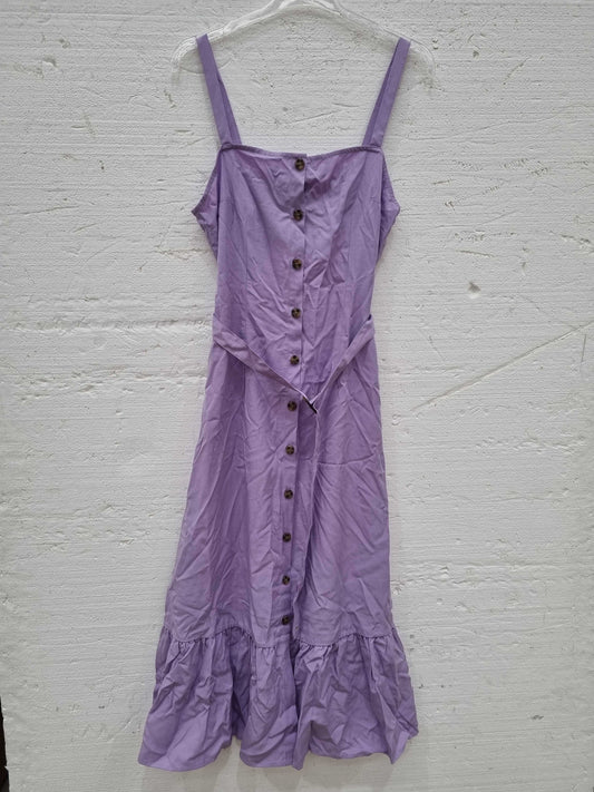 Great Plains Violet Button Up Midi Dress Violet Uk 12 Violet Uk 12