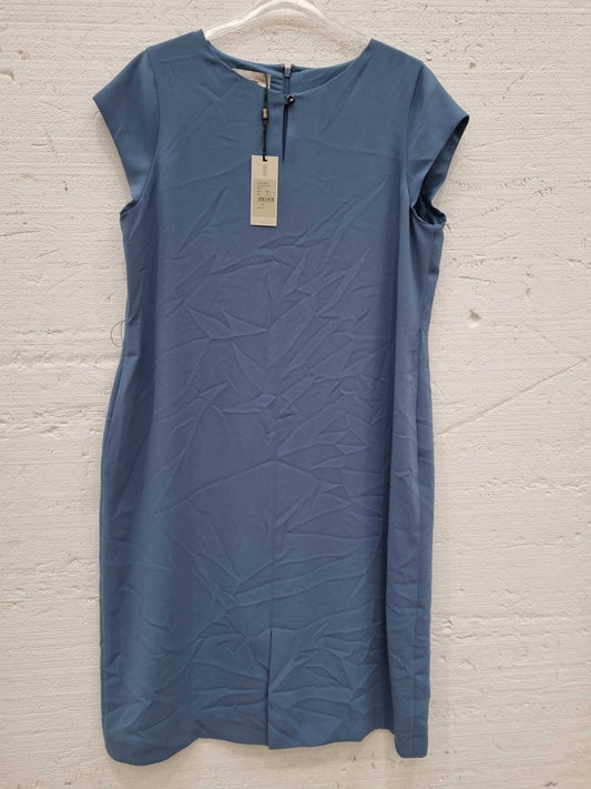 Hobbs London Blue Kristen Tie Midi Dress  Blue Uk 16 Blue Uk 16