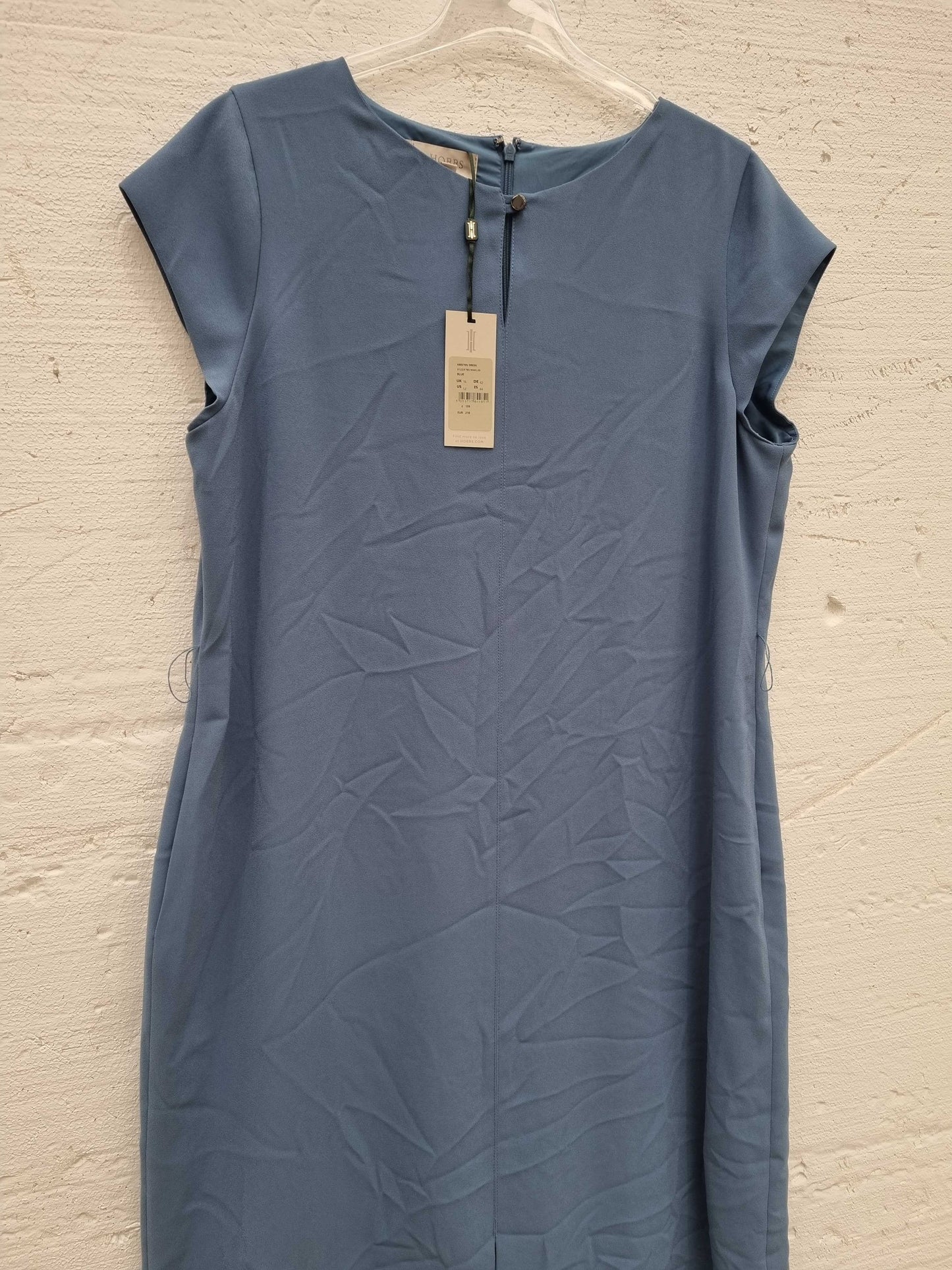 Hobbs London Blue Kristen Tie Midi Dress  Blue Uk 16 Blue Uk 16