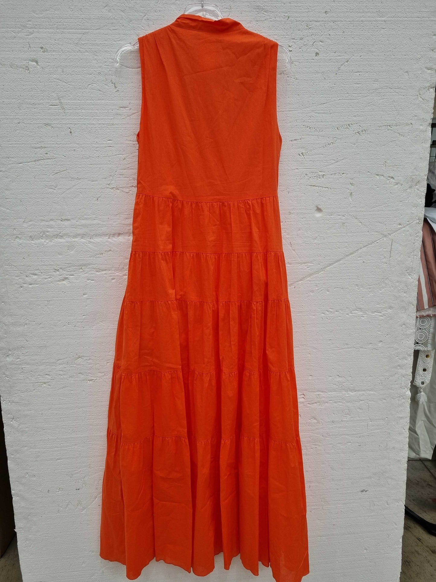 Max&Co Orange Minore Cotton Maxi Dress Orange Uk 14 Orange Uk 14