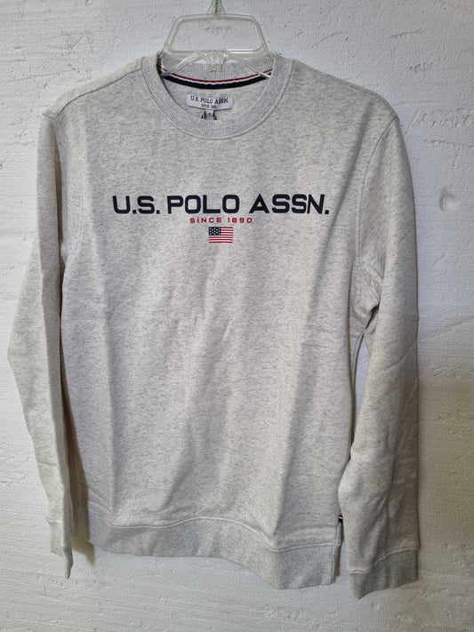 US Polo Assn Sport Crew Sweater Mens Grey Small Grey Small