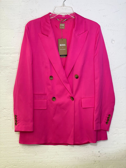 Boss x Alicia Schmidt Jefala -Pink Double Breasted Blazer Pink UK 8 Pink UK 8