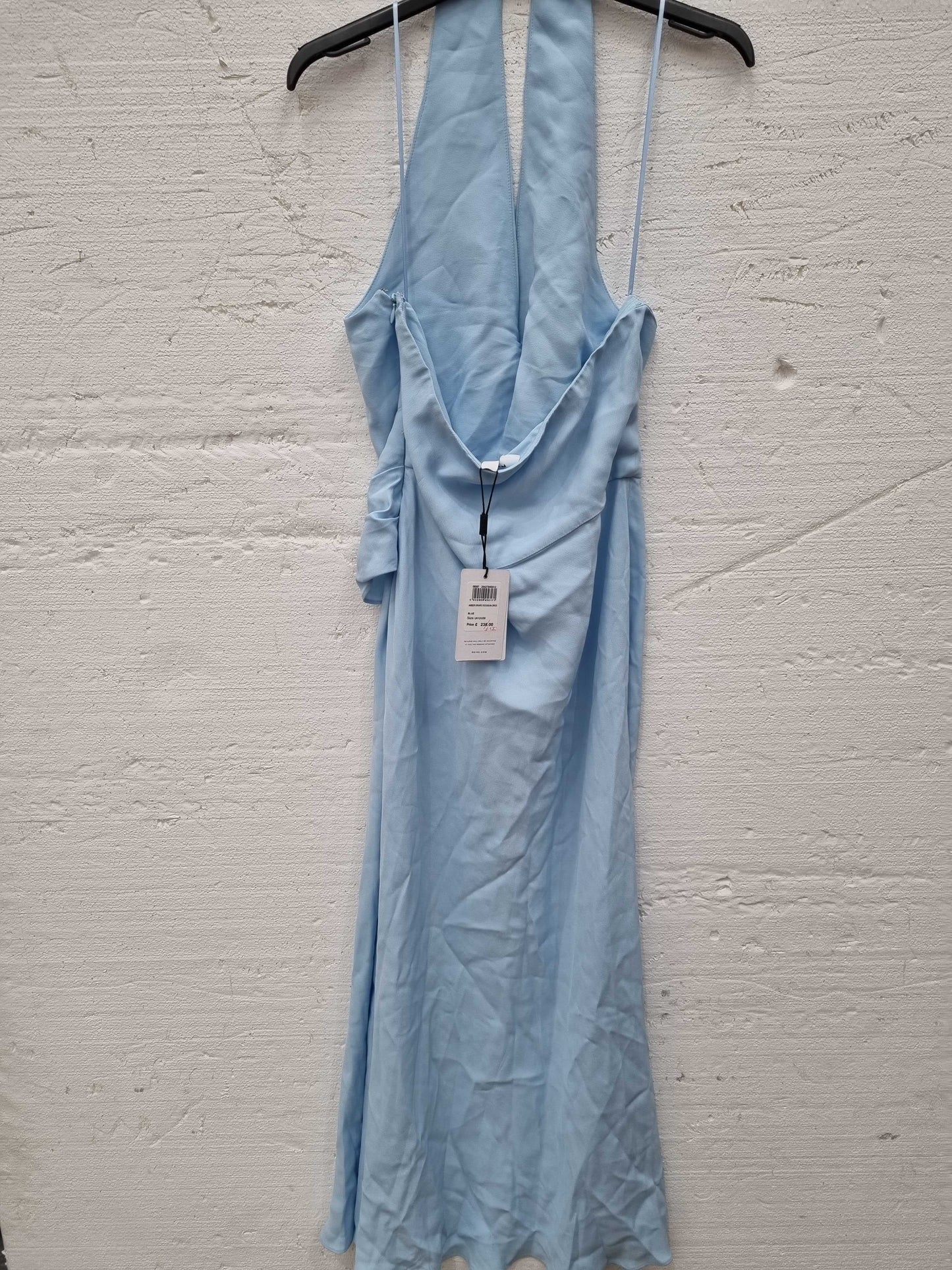 REISS Esme Linen Tie Dress Blue  Uk 12