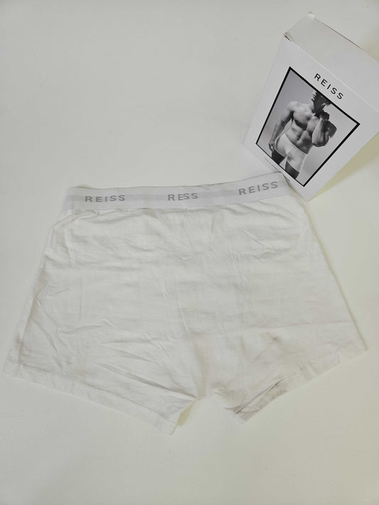 Reiss Pack Heller Stretch Cotton Boxers White Small