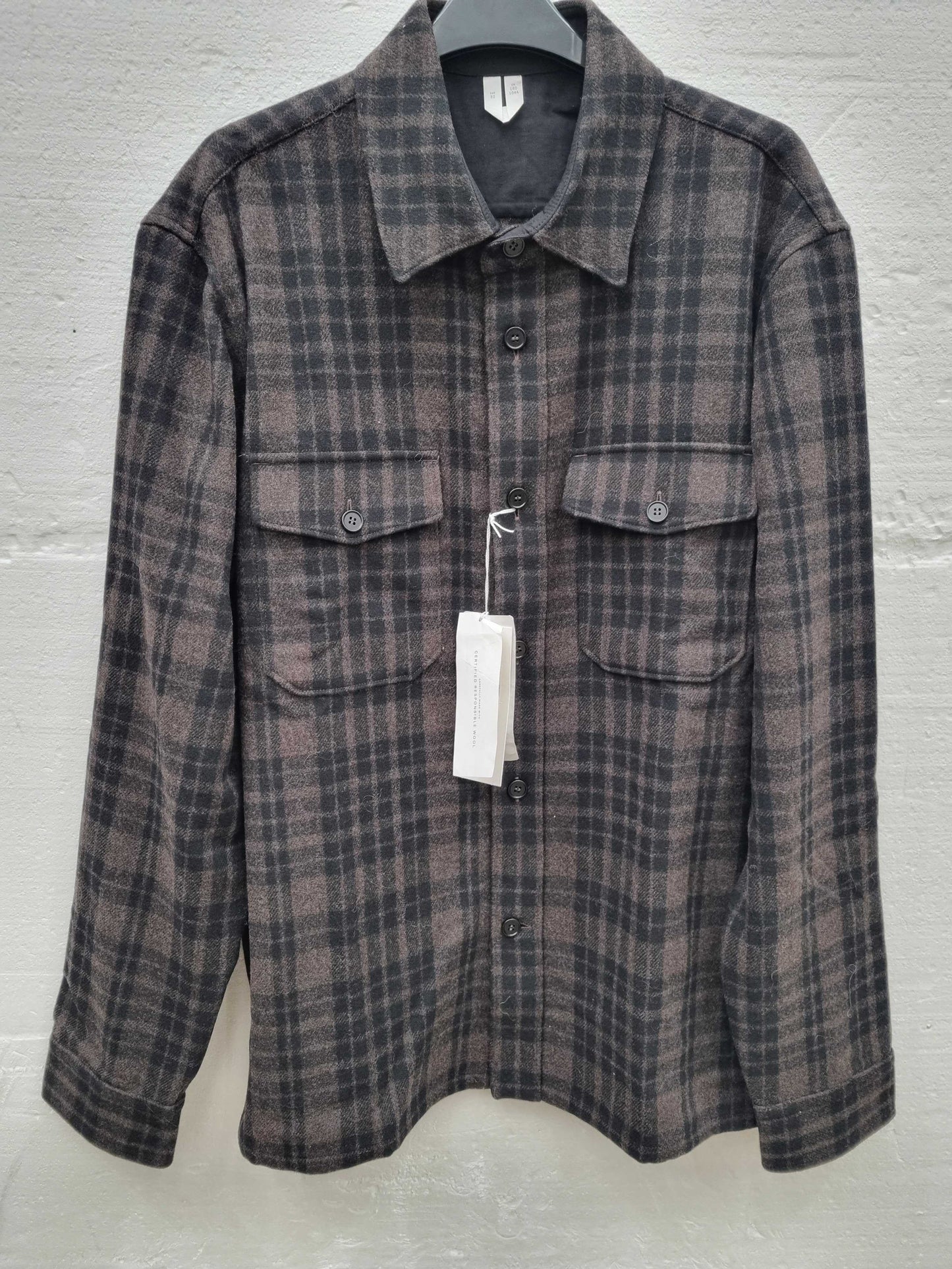 Arket Wool Blend Overshirt Brown EUR52