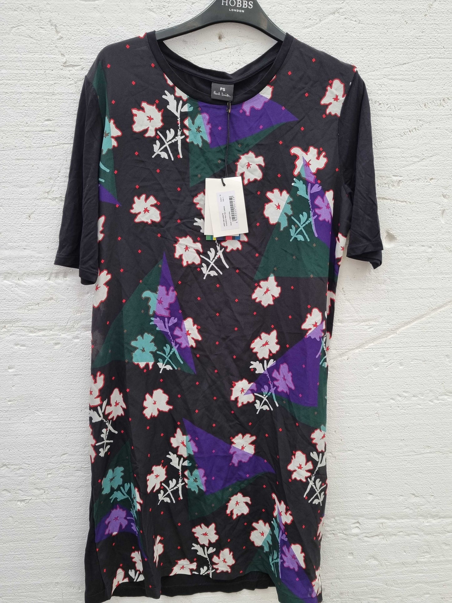 Paul Smith Dress Floral silk Front Black Large