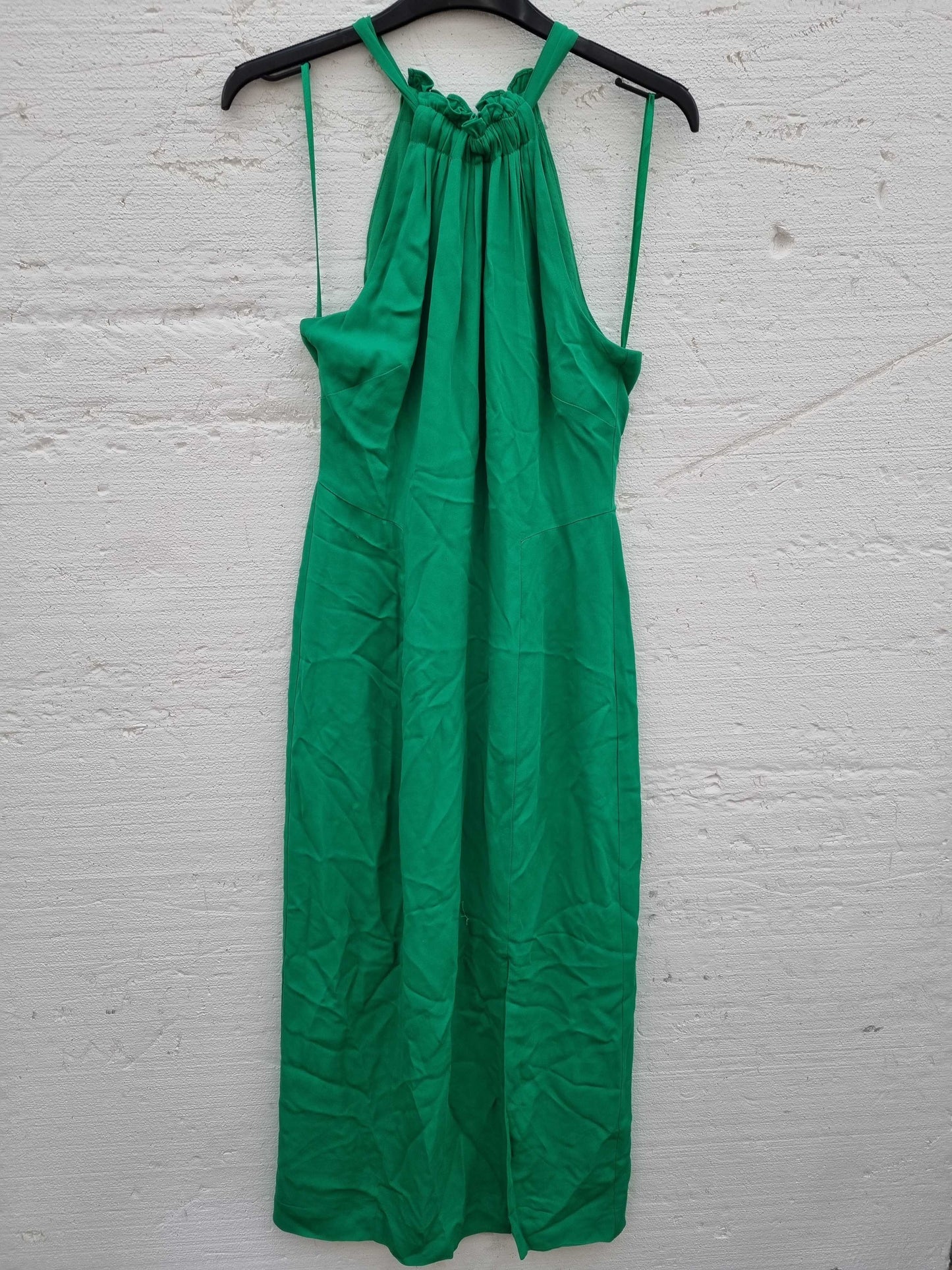 Eliza Halterneck Midi Dress Green UK  8