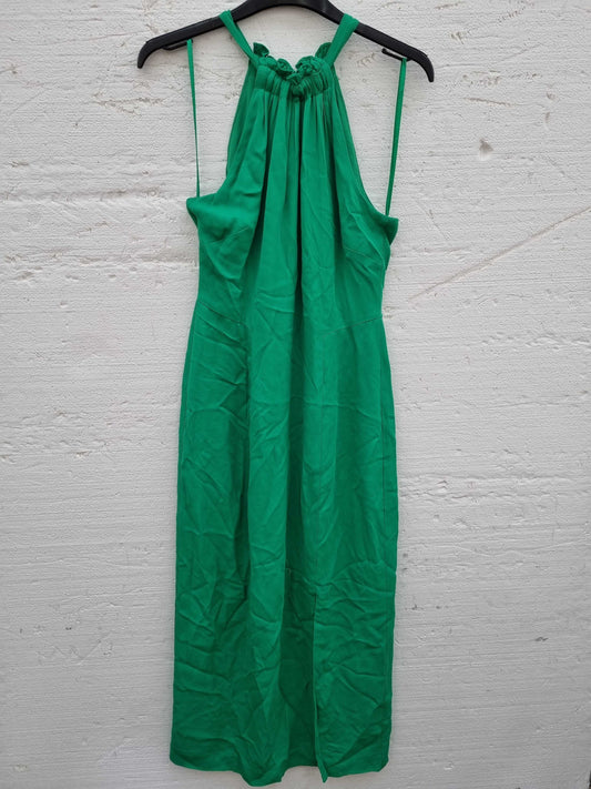 Eliza Halterneck Midi Dress Green UK  8