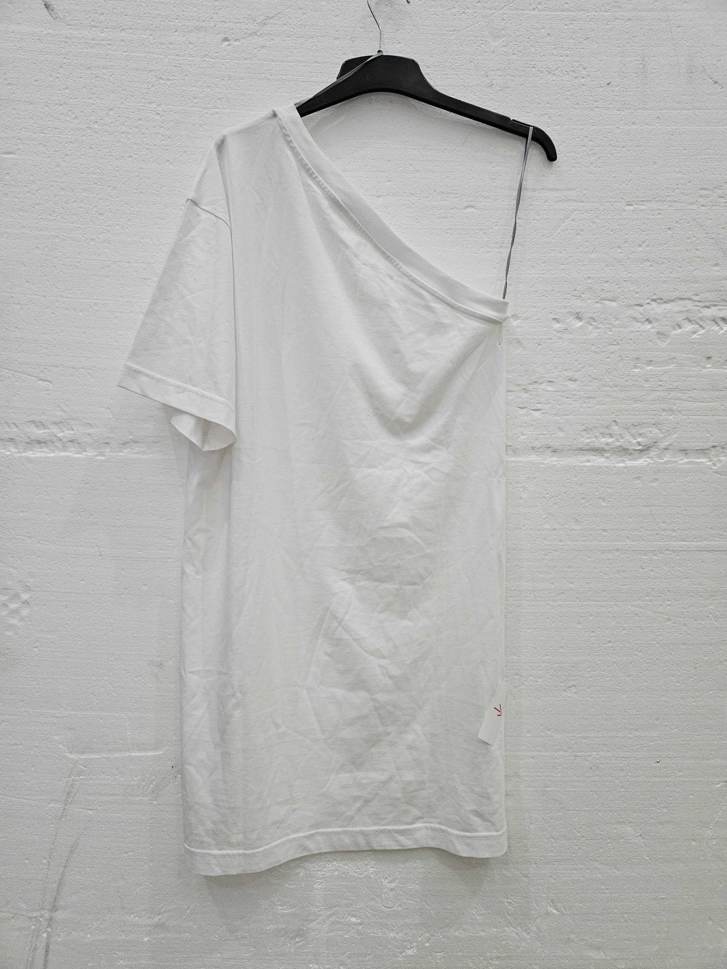 Arket One Shoulder T-shirt Dress White Small