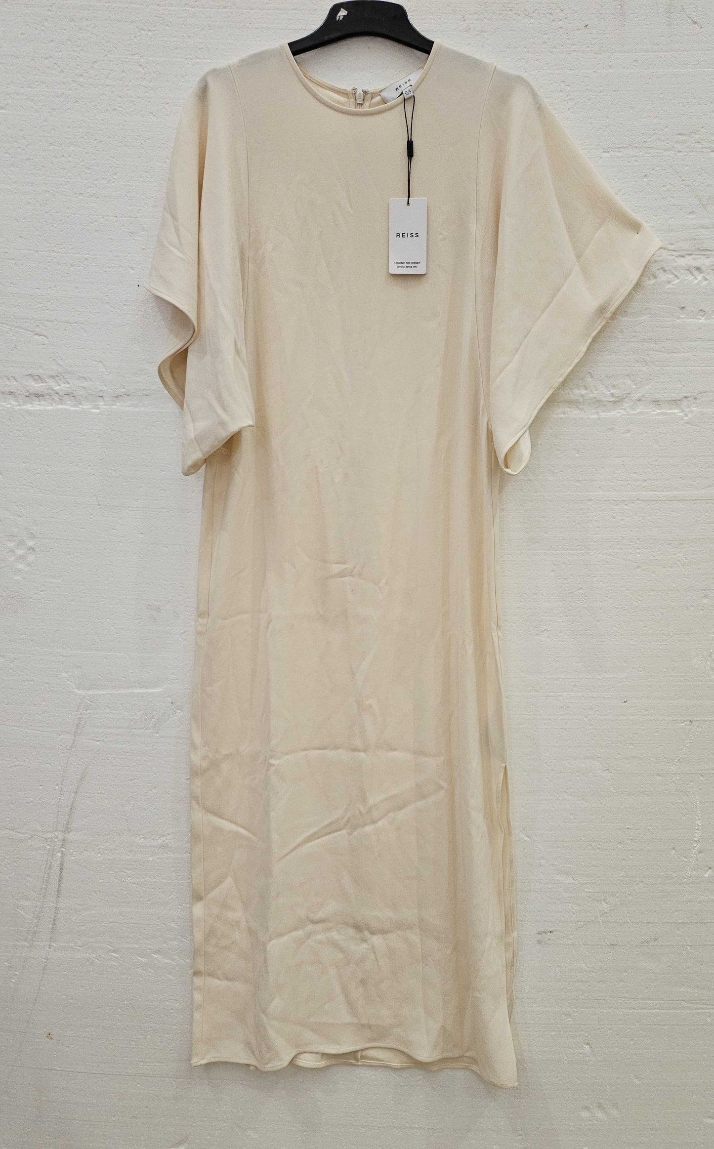 Reiss Sleeve Midi Dress Yellow UK 10