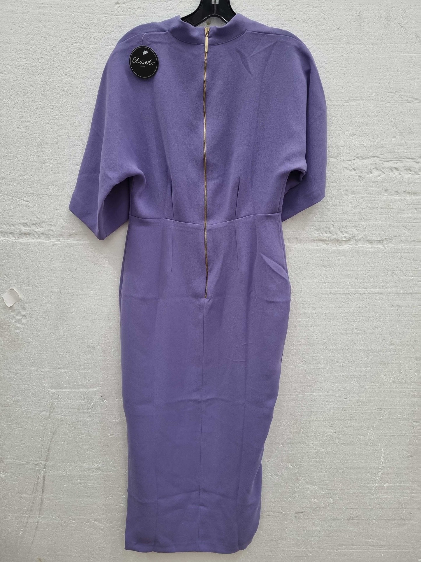 Closet London Lilac Purple Pencil Kimono Sleeves Midi Dress Lilac UK 10