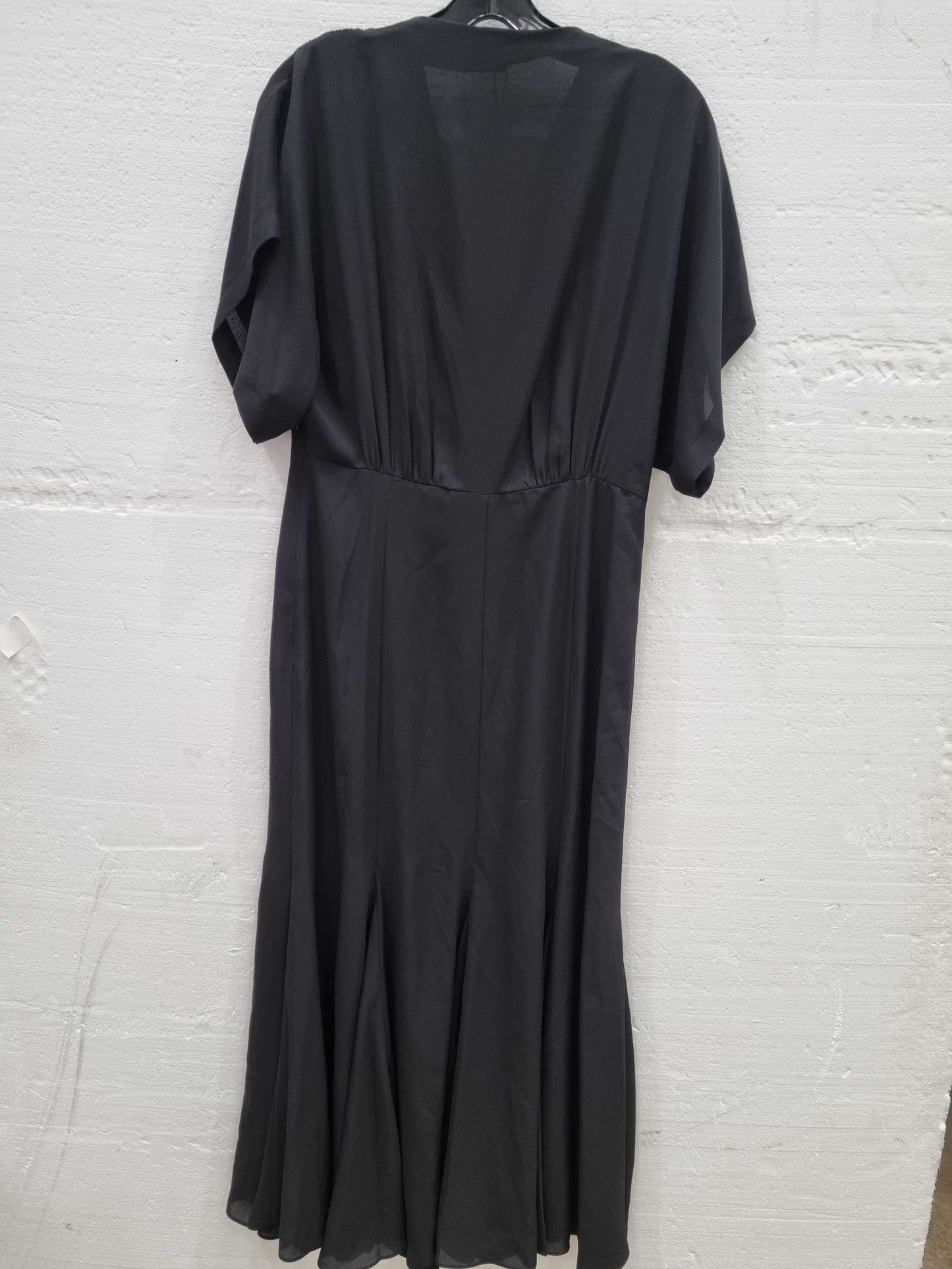 Theory Polyester Maxi Dress In Black Black Uk 8