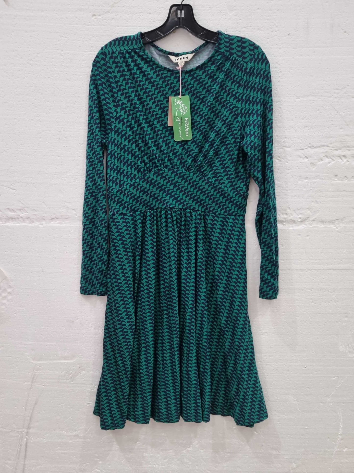 Boden Green Thea Short Jersey Dress Green Uk 12R