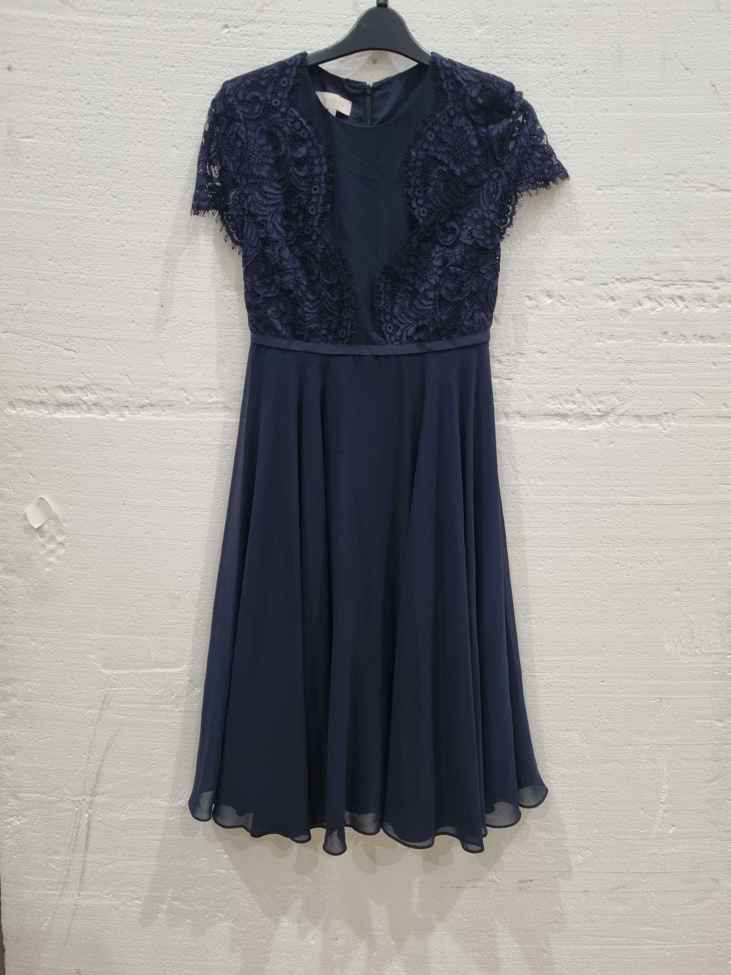 Hobbs Navy Blue Midi Dress Navy Uk 10