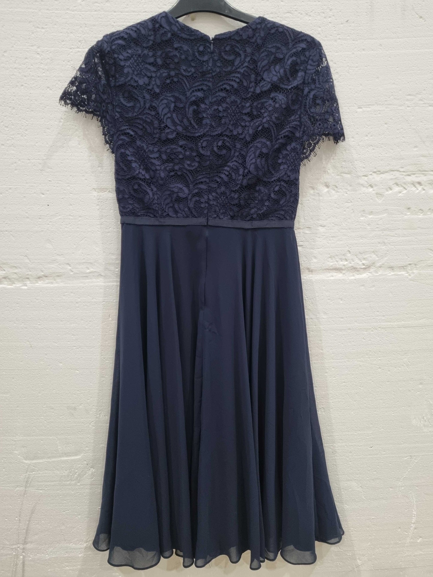 Hobbs Navy Blue Midi Dress Navy Uk 10