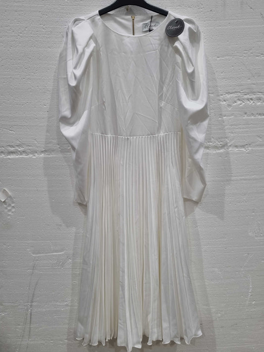 Closet London Pleated Maxi Dress Ivory Uk 10