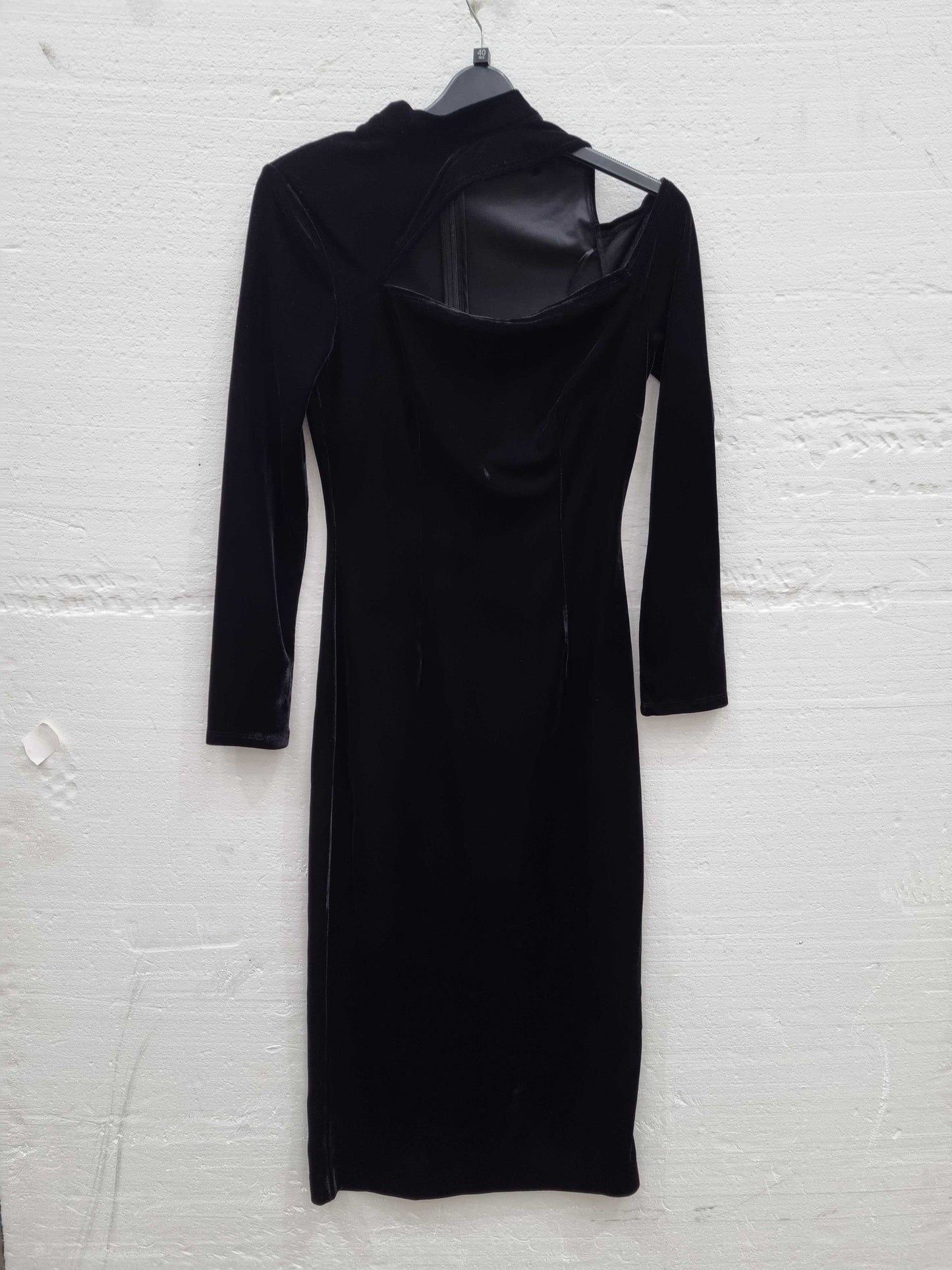 Reiss Black Eliza Draped Dress Black Uk 8