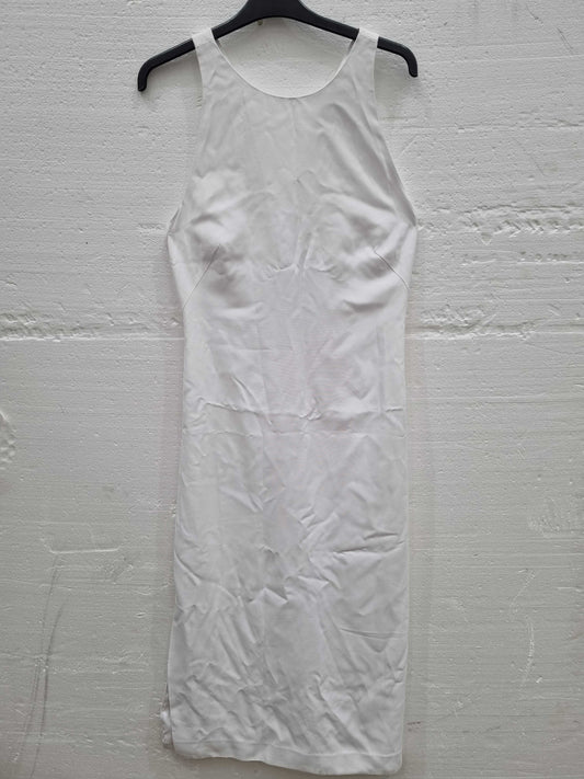 Theory Cross-Back Midi Dress White UK 12