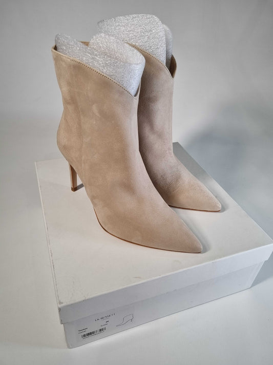 L K Bennett Cream Suede Taytum Ankle Boots Cream Uk 6