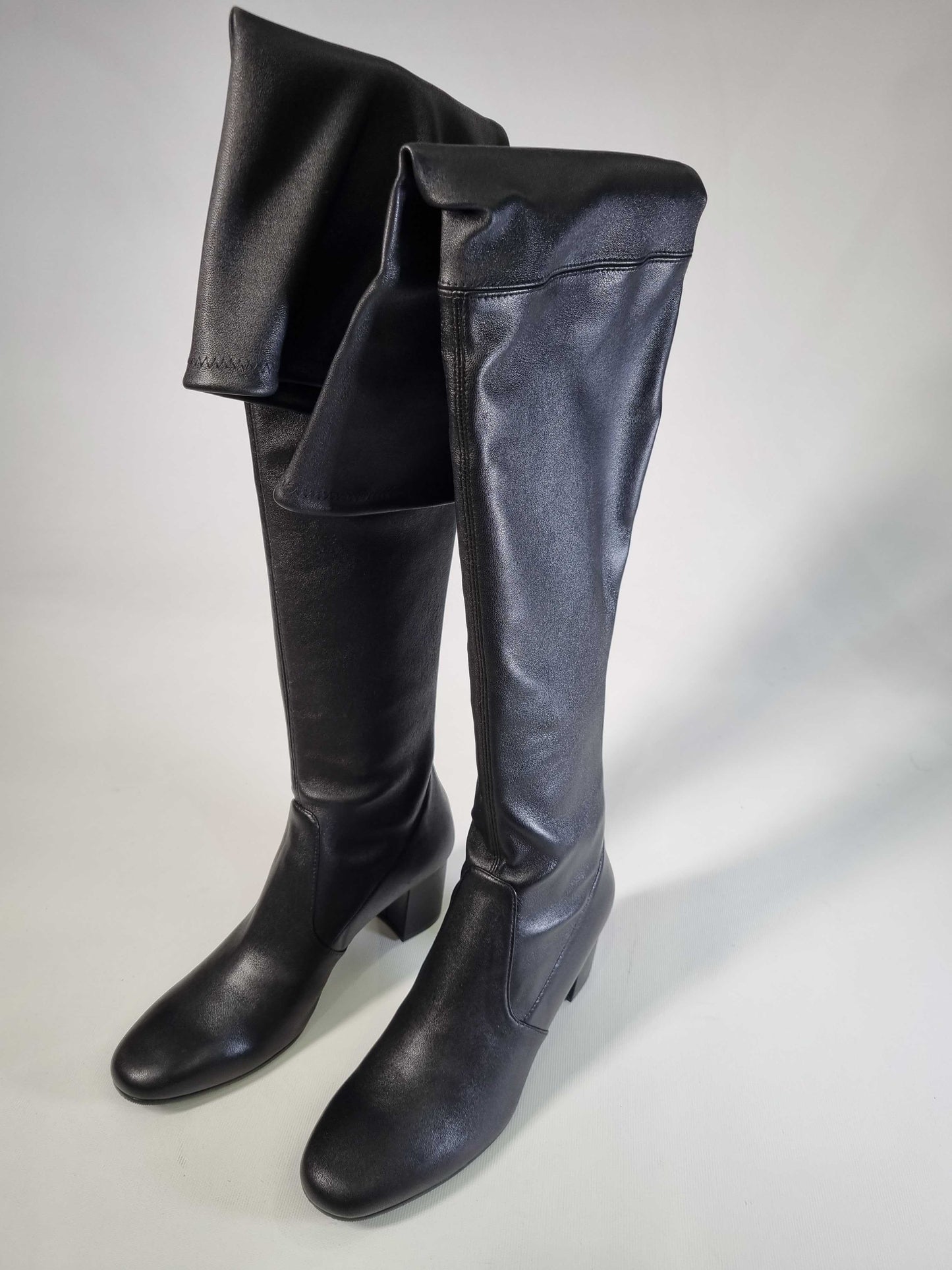 Stuart Weitzman Milla 60 City Leather Over-The-Knee Boot In Black Black 38