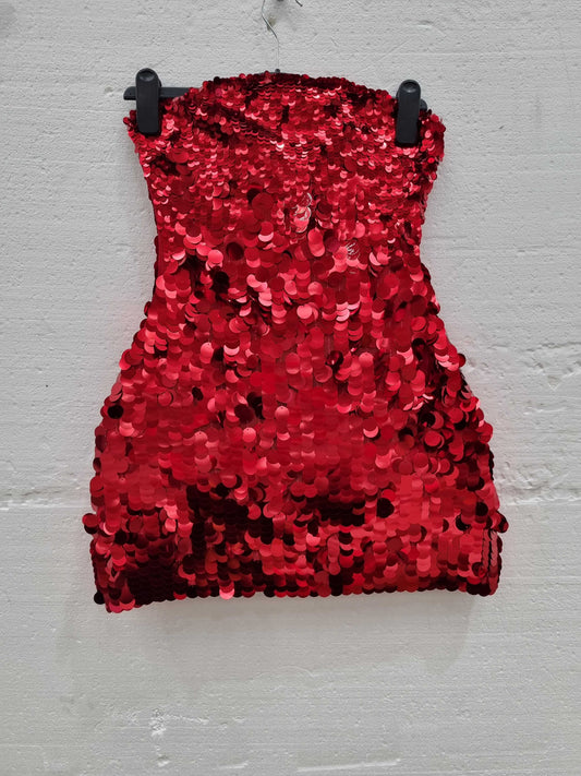 Max&Co. Adr De-Coated Sequin Dresses Red UK 8