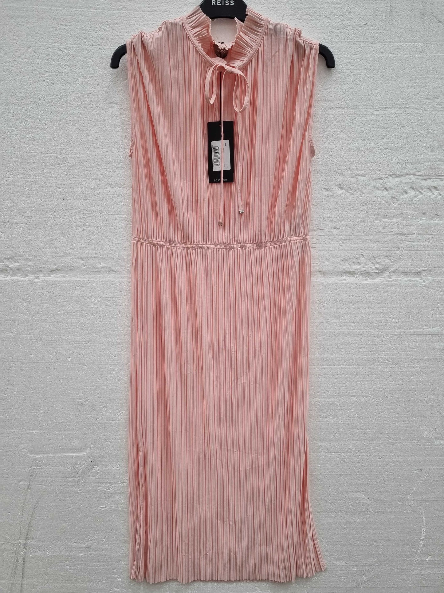 Boss Pink Emals Pleated Dress Pink XSmall