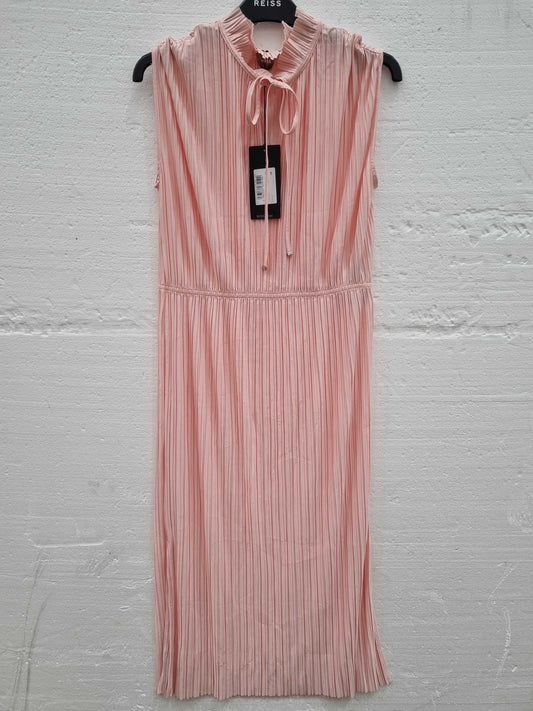 Boss Pink Emals Pleated Dress Pink XSmall