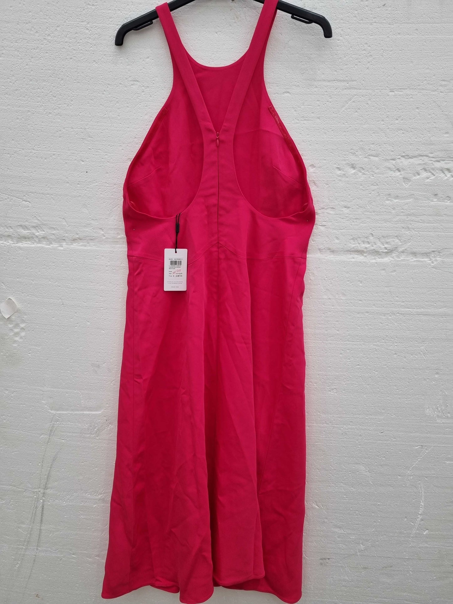 Reiss Pink Vienna Midi Dress Pink UK 12