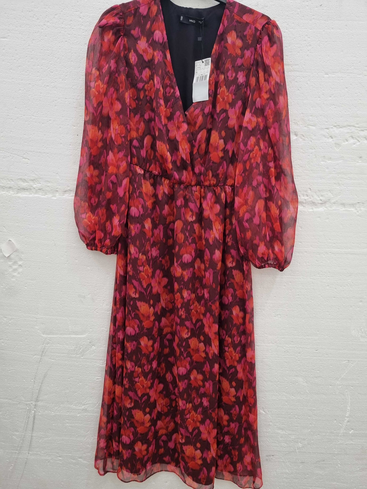 Mango Flowy Flower Printed Dress Multi Medium