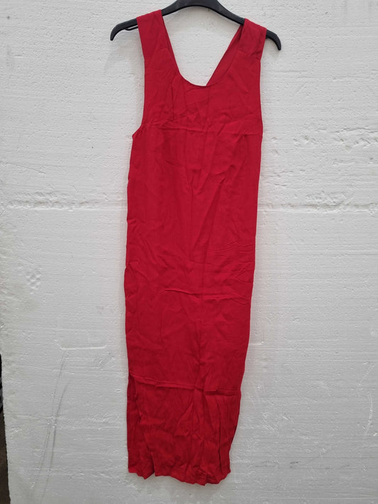 Mango Lipstick Red Cross Dress Red XSmall