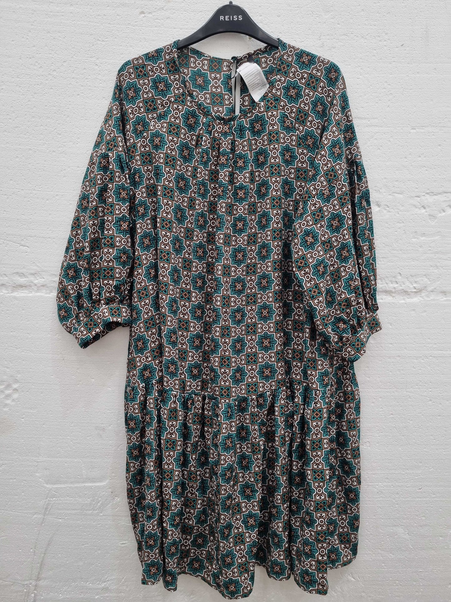 Max Mara Weekend Patterned Silk Margie Dress Multi UK 8