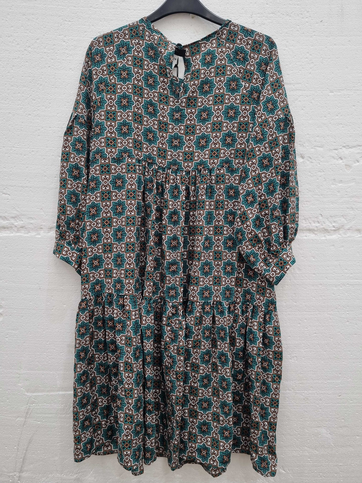 Max Mara Weekend Patterned Silk Margie Dress Multi UK 8