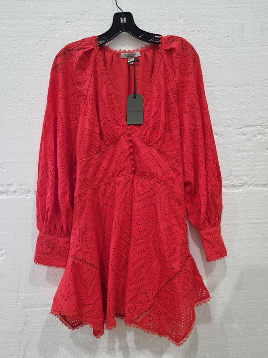 Allsaints Irina Mini Dress Red UK 10