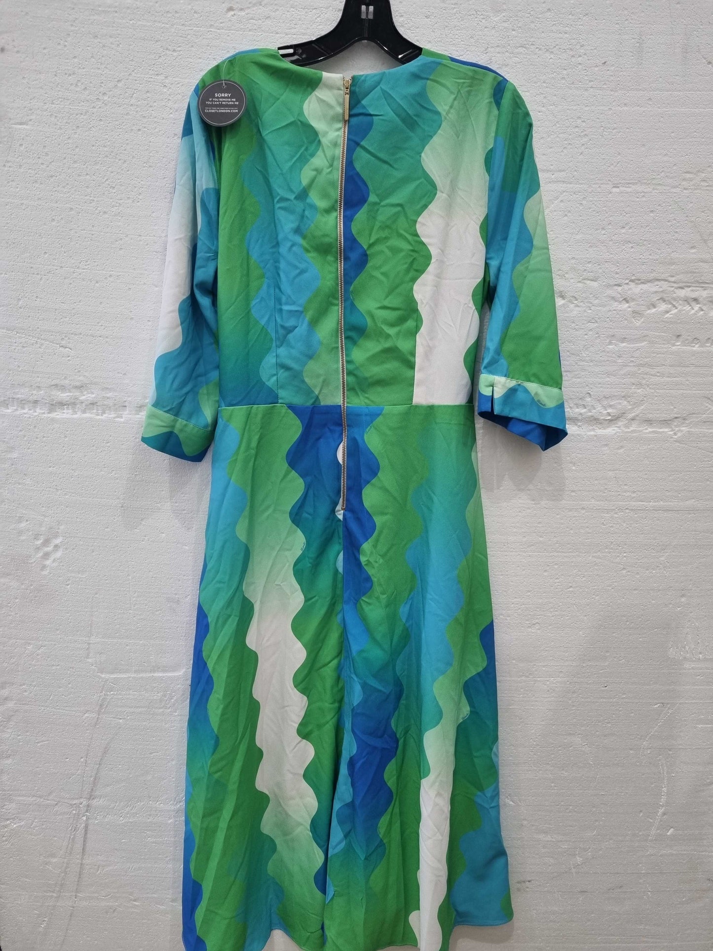 Closet Blue/Green Wrap High-Low Wrap Dress Green UK 16