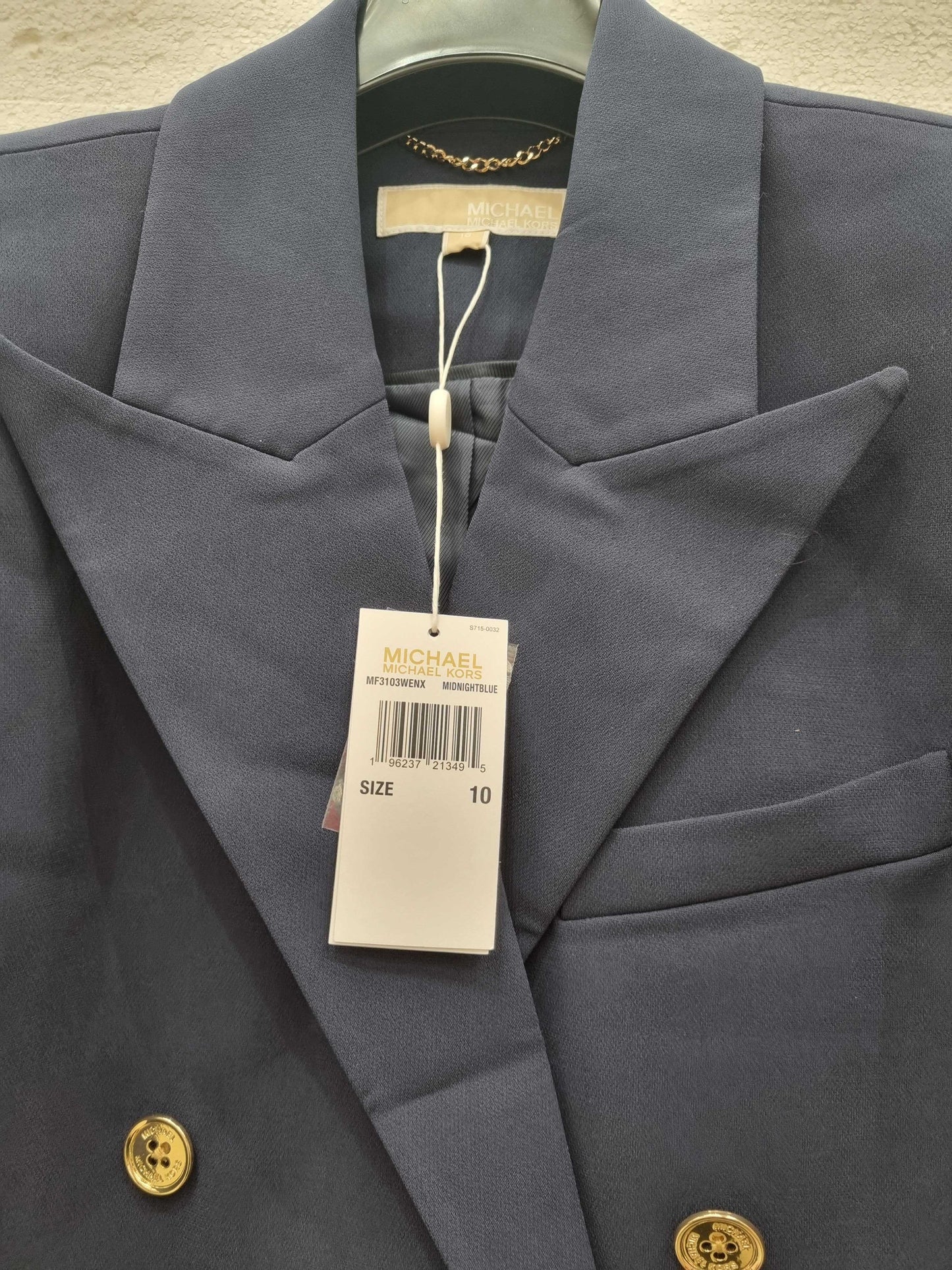 Michael Kors Navy Crepe Blazer Navy UK 10