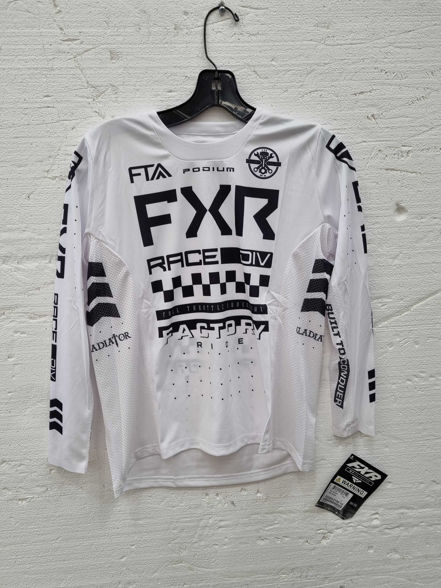 Fxr Youth Podium Mx Jersey White Medium