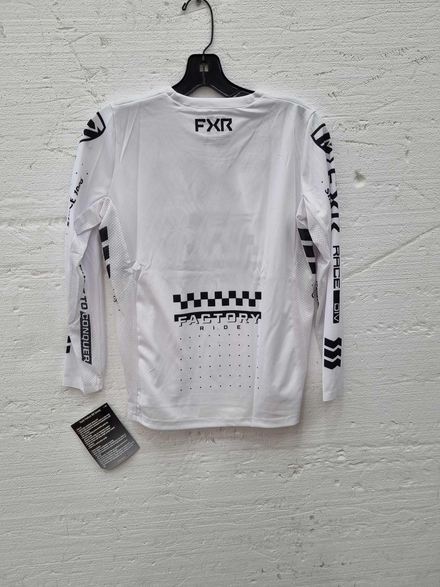 Fxr Youth Podium Mx Jersey White Medium