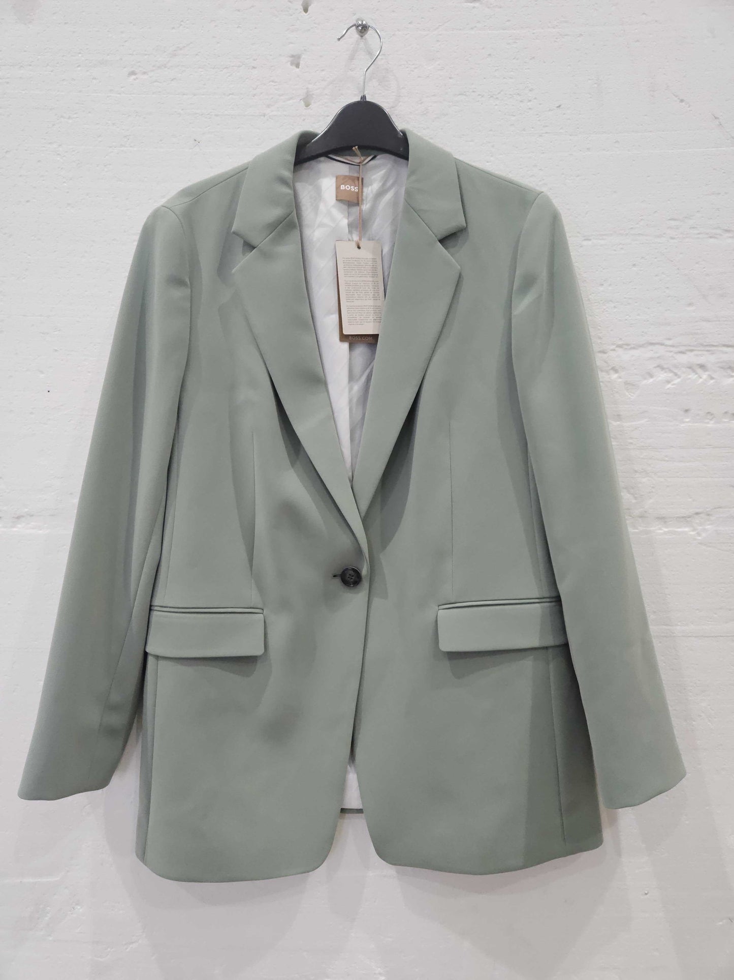 Boss Green Jocaluah Single Breasted Blazer Mint UK 12