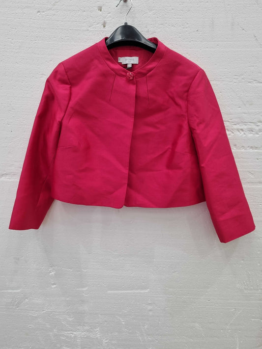 Hobbs London Julietta Silk Blend Jacket Red UK 18