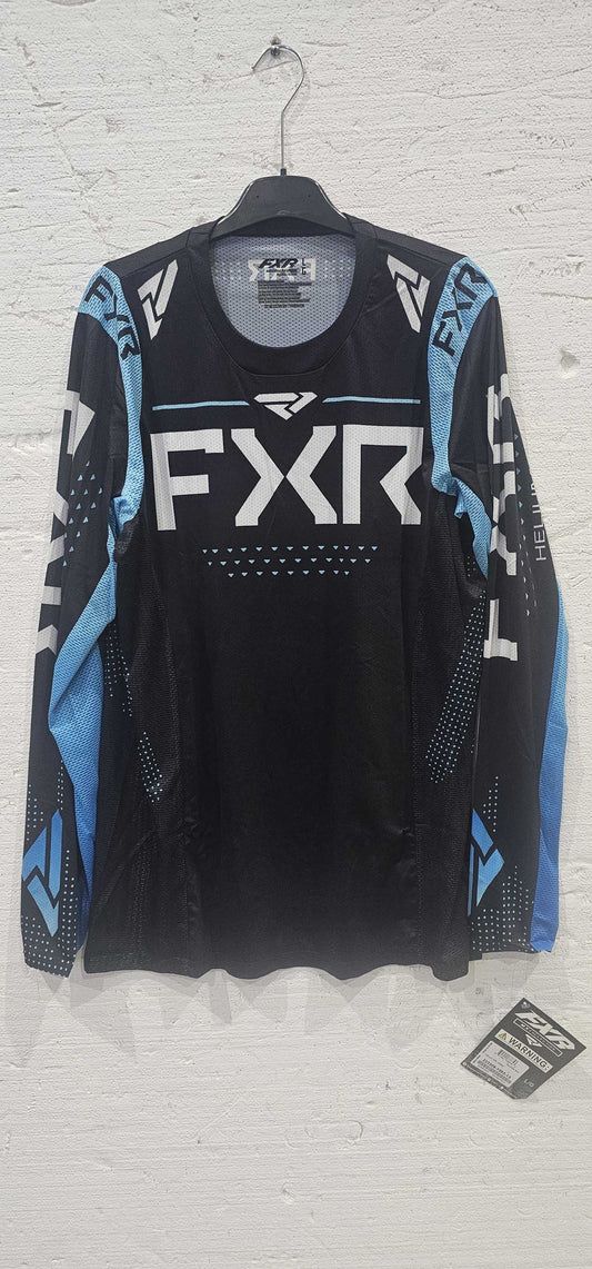 Fxr Helium Mx Jersey  Black/Sky/Blue L/G