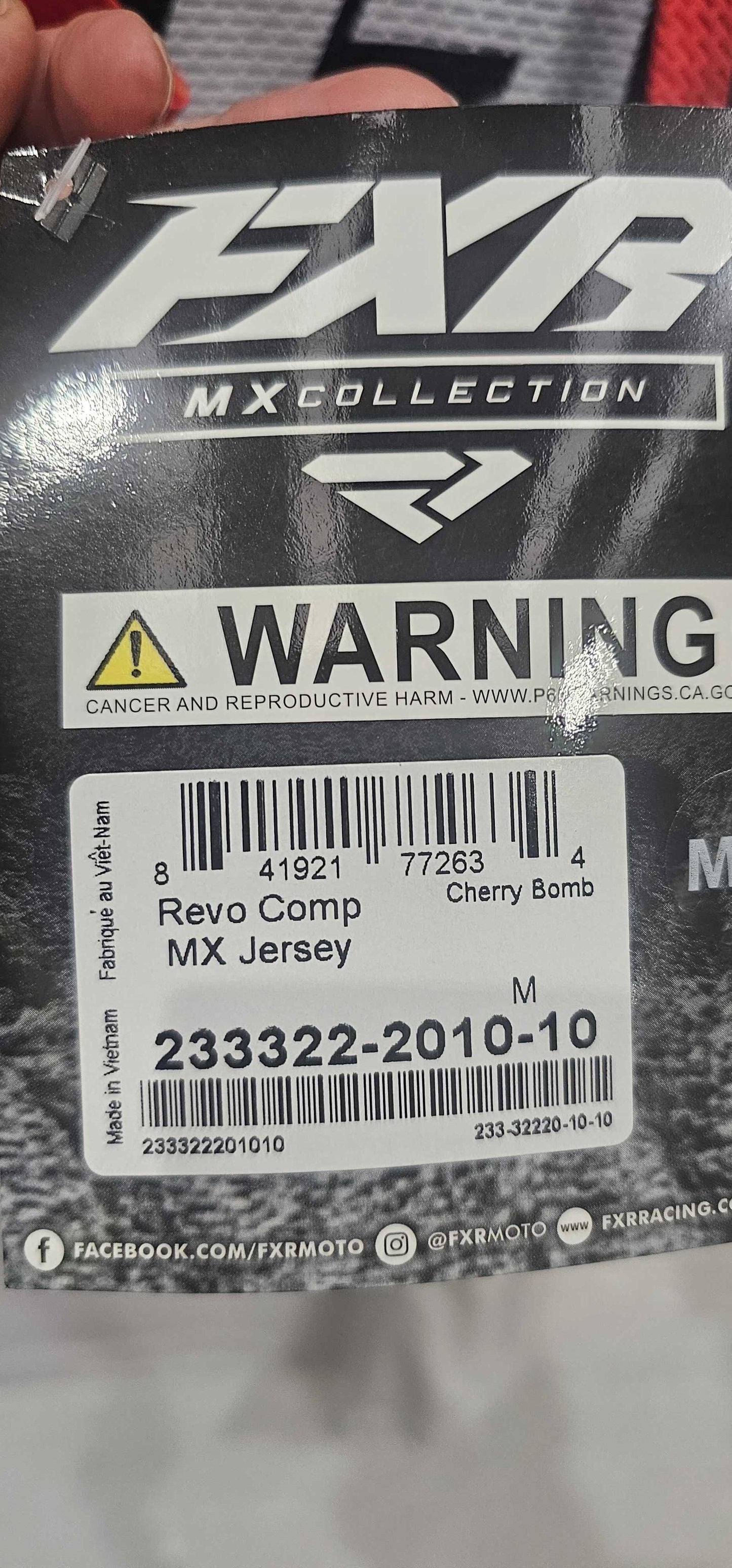 Fxr Revo Comp Mx Jersey  Cherry Bomb M