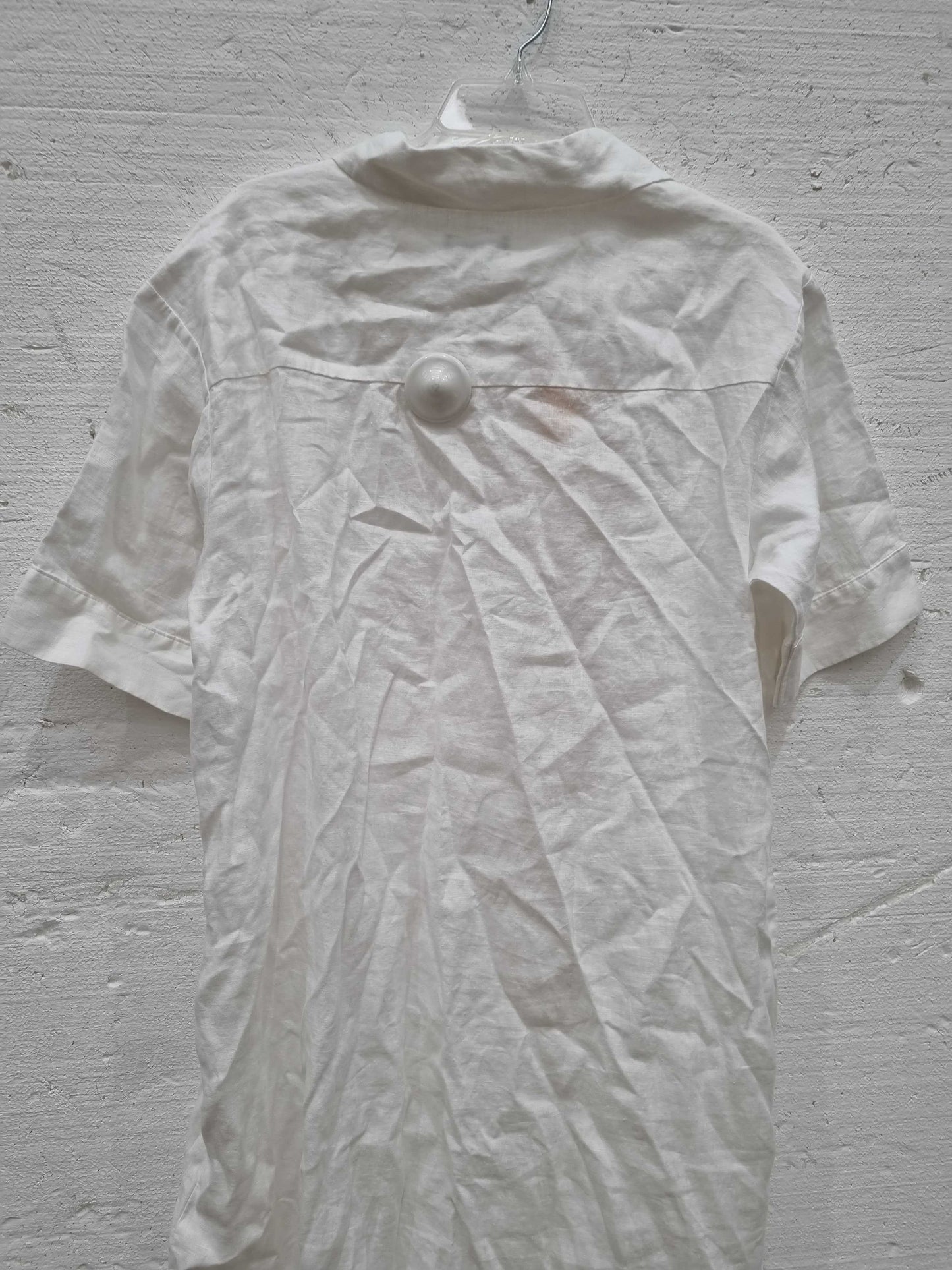 United Colors of Benetton White Midi Linen Shirt Dress White Medium White Medium