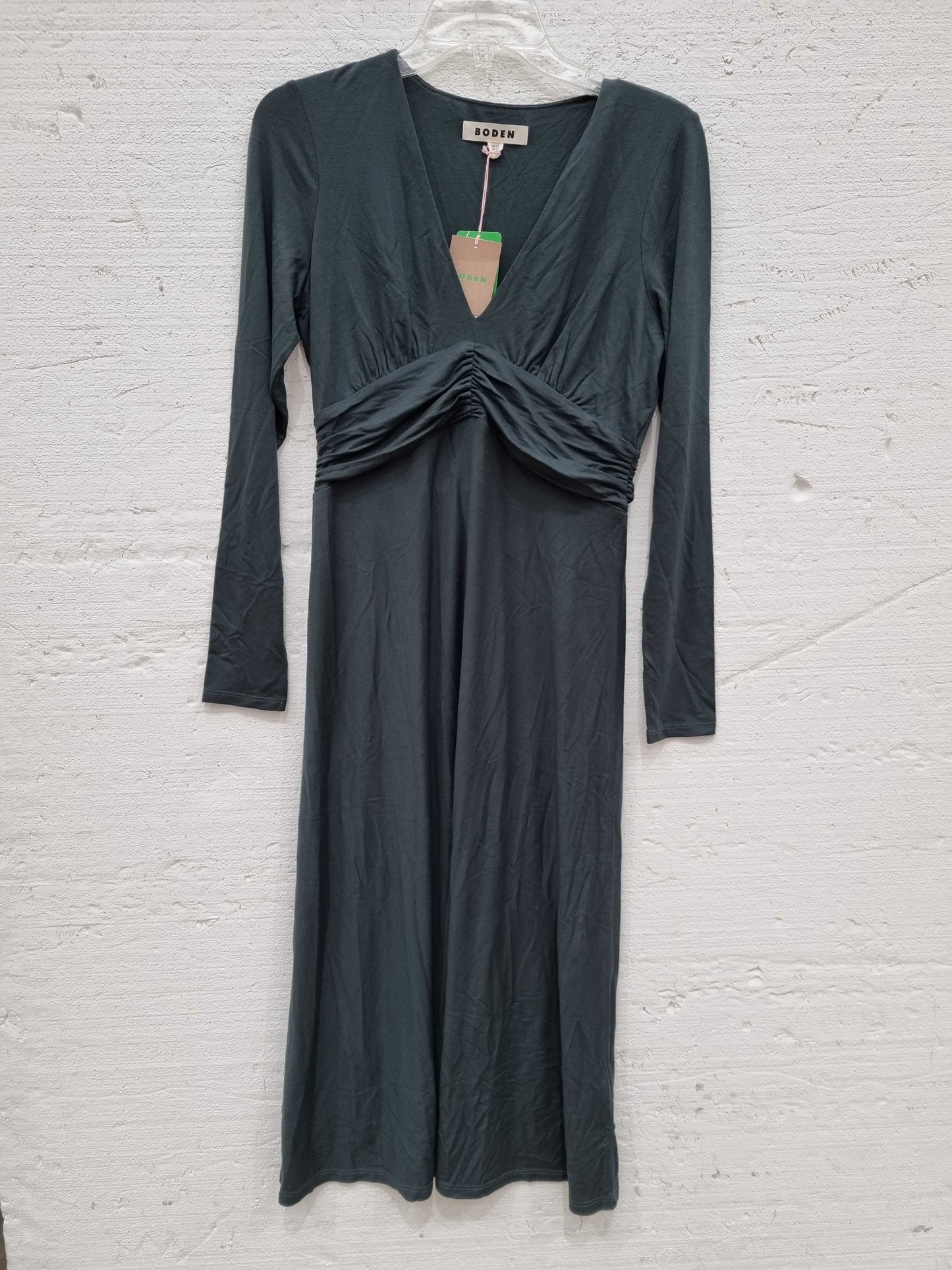 Boden Green Camille Jersey Midi Dress Green Uk 10 Green Uk 10