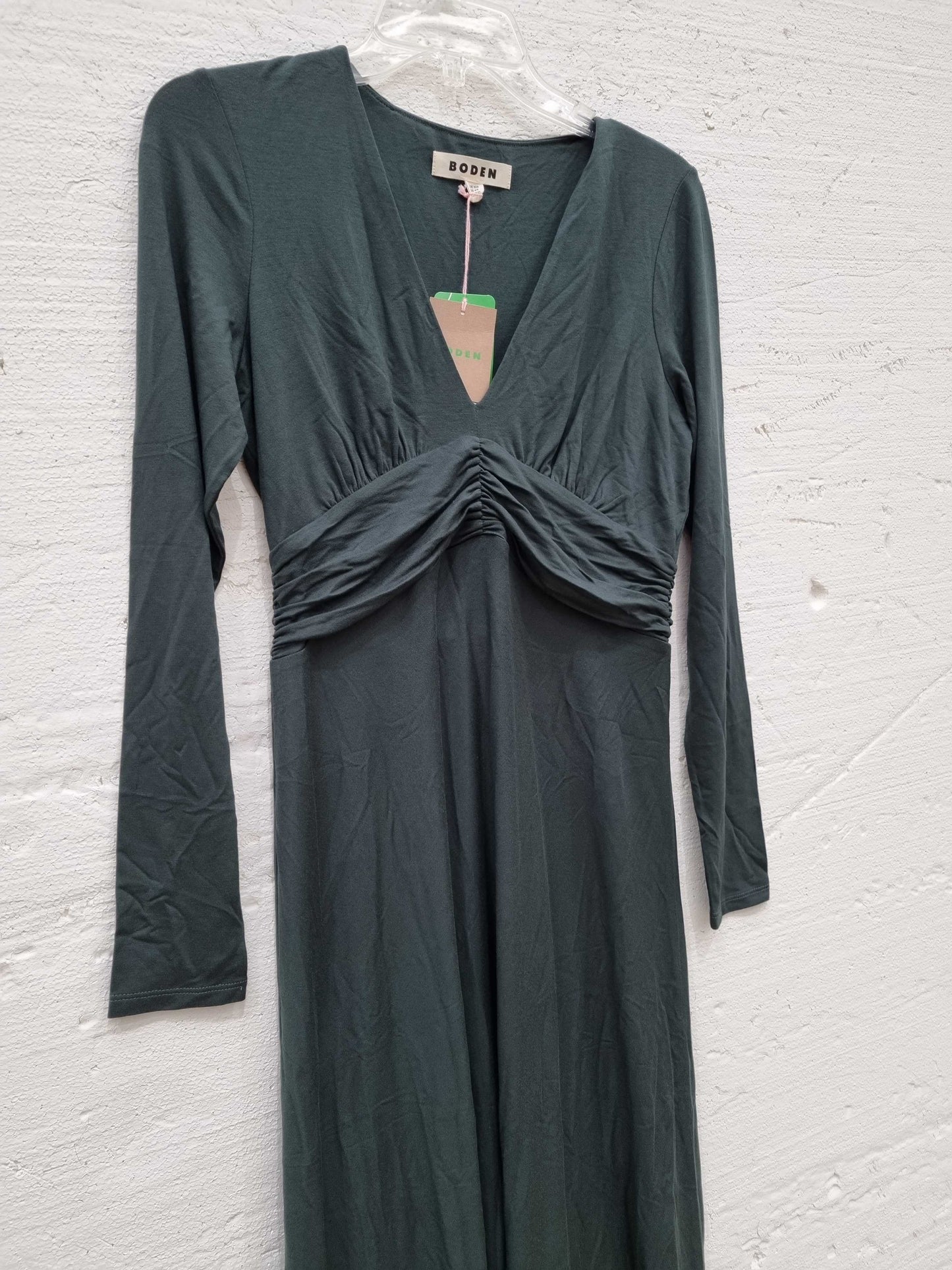 Boden Green Camille Jersey Midi Dress Green Uk 10 Green Uk 10