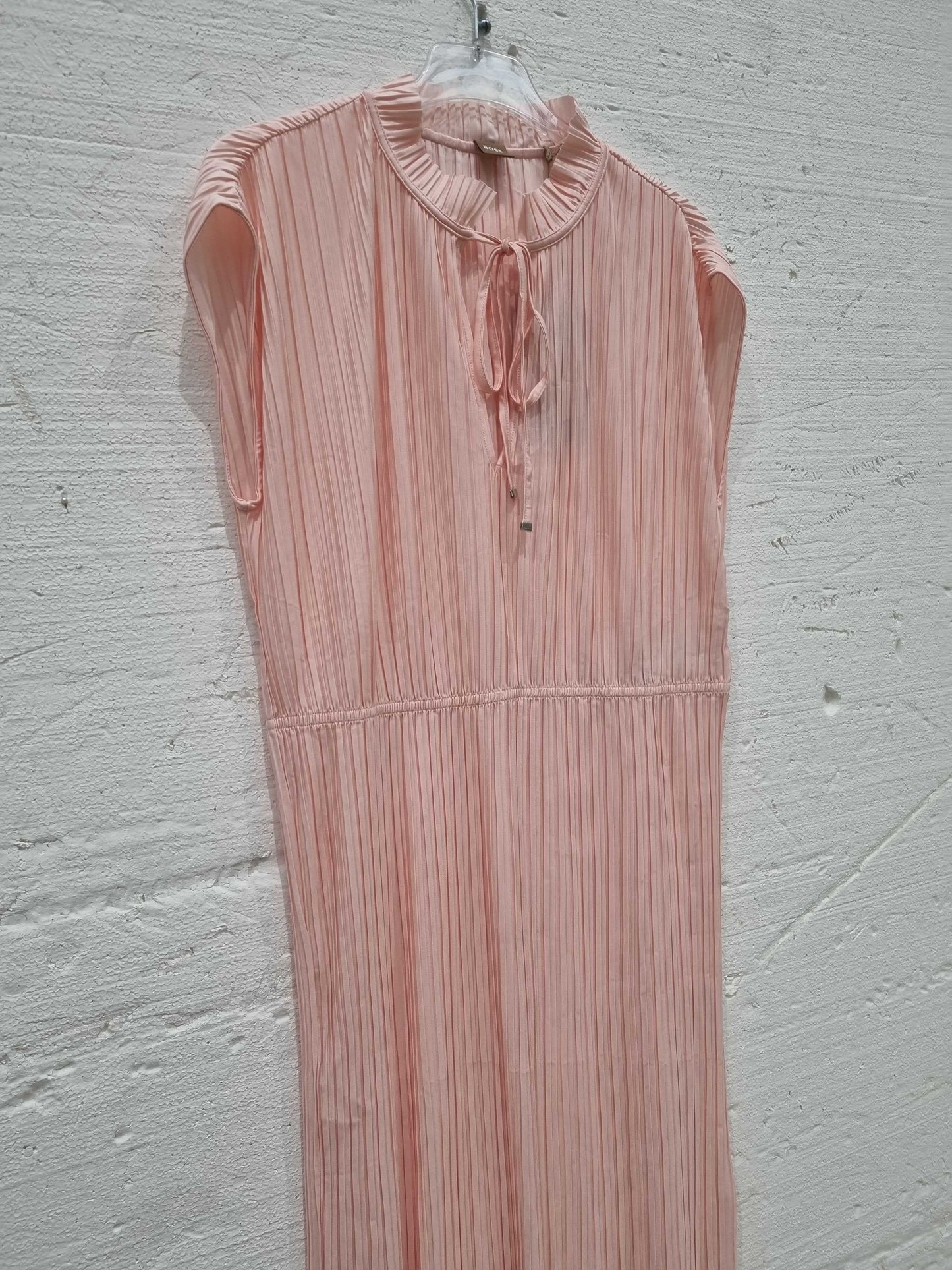 Boss Pink Emals Pleated Dress Pink Medium Pink Medium