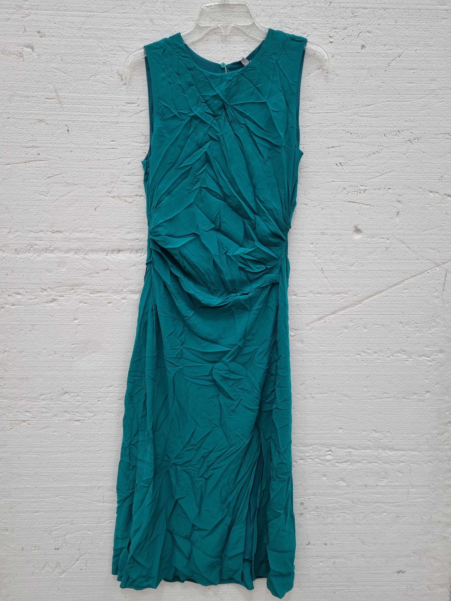 Reiss Green Lexi Ruched Bodycon Dress Green Uk 10 Green Uk 10