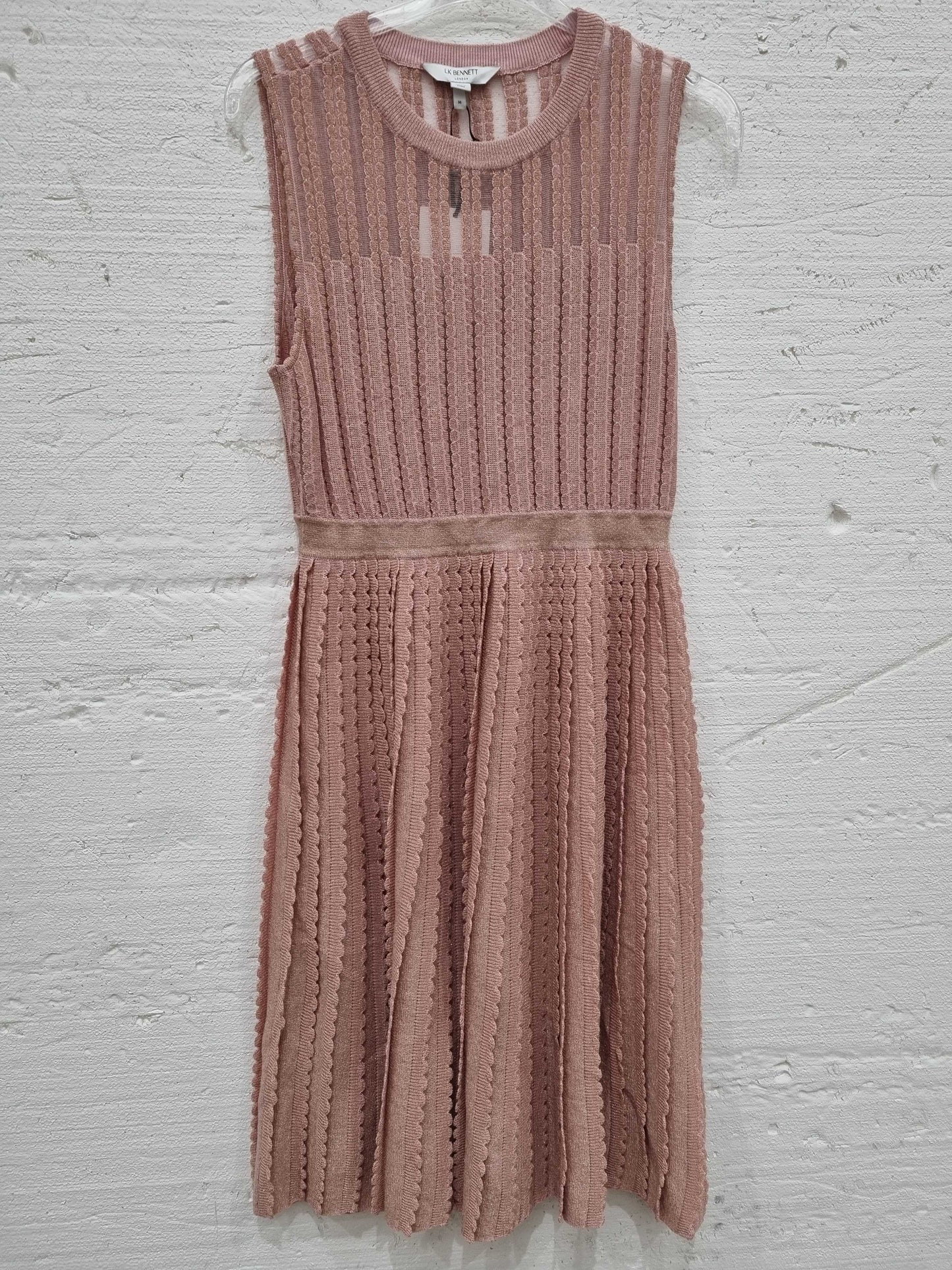 L K Bennett Pink Andrea Midi Dress Pink Medium Pink Medium